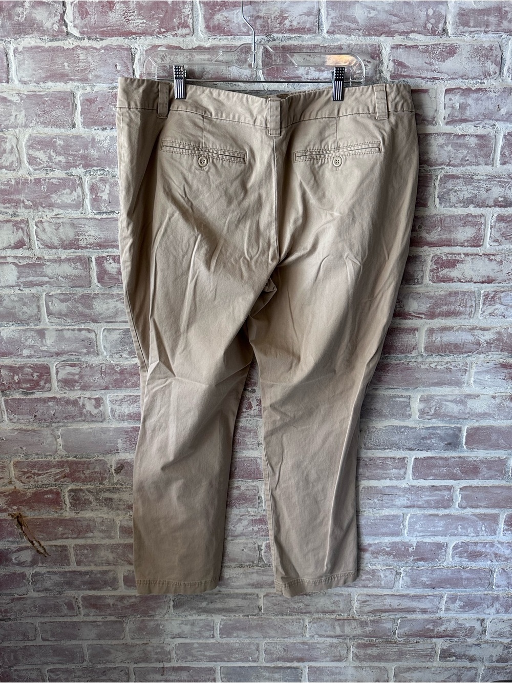 New York & Company Khaki Straight-Leg Pants - Picture 2 of 3